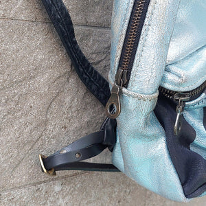 Jas M.B./Blue Leather Backpack - OBEIOBEI