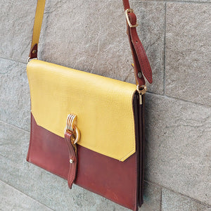 Jas M.B./Brown Leather Shoulder Bag - OBEIOBEI