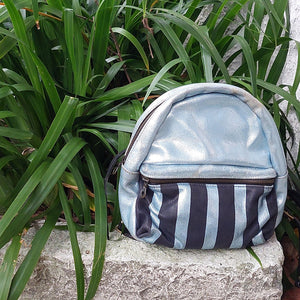Jas M.B./Blue Leather Backpack - OBEIOBEI