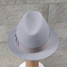 Load image into Gallery viewer, Borsalino/Light grey fedora hat(Small brim) - OBEIOBEI
