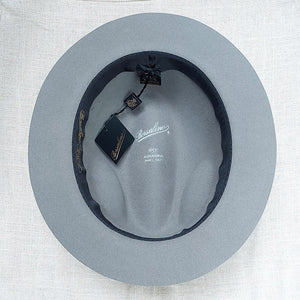 Borsalino/Light grey fedora hat(Small brim) - OBEIOBEI