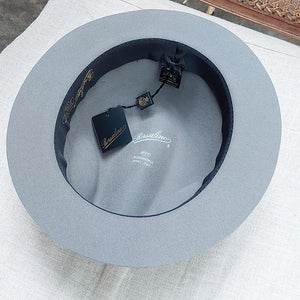 Borsalino/Light grey fedora hat(Small brim) - OBEIOBEI