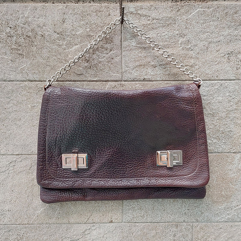 Jas M.B./Brown Square Handbag - OBEIOBEI