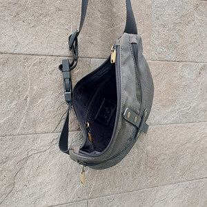 Jas M.B./Canvas Waist Bag(Brown/Grey) - OBEIOBEI