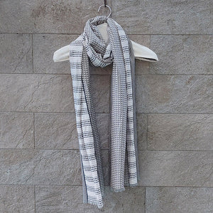 Ana Maison/White Silk Scarf - OBEIOBEI