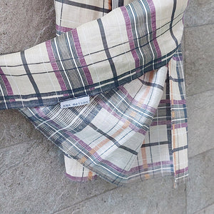 Ana Maison/Check Silk Scarf - OBEIOBEI