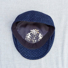 Load image into Gallery viewer, Doria/Navy Flat Cap - OBEIOBEI