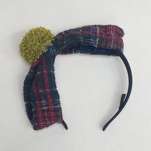 義大利Piera/Tartan Bow Headband - OBEIOBEI