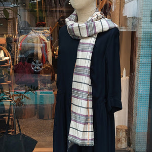 Ana Maison/Check Silk Scarf - OBEIOBEI