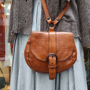 Campomaggi/Cognac Small Shoulder Bag - OBEIOBEI