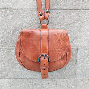 Campomaggi/Cognac Small Shoulder Bag - OBEIOBEI