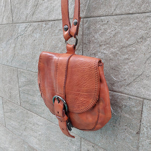 Campomaggi/Cognac Small Shoulder Bag - OBEIOBEI