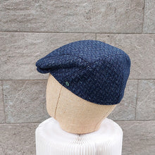 Load image into Gallery viewer, Doria/Navy Flat Cap - OBEIOBEI