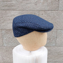 Load image into Gallery viewer, Doria/Navy Flat Cap - OBEIOBEI