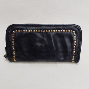 Campomaggi/Black Long Wallet With Small Rivet - OBEIOBEI