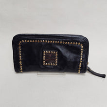 Load image into Gallery viewer, Campomaggi/Black Long Wallet With Small Rivet - OBEIOBEI