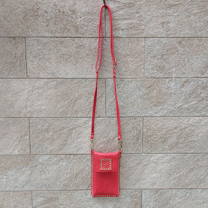 Campomaggi/Mobile Leather Case (Red/Navy) - OBEIOBEI