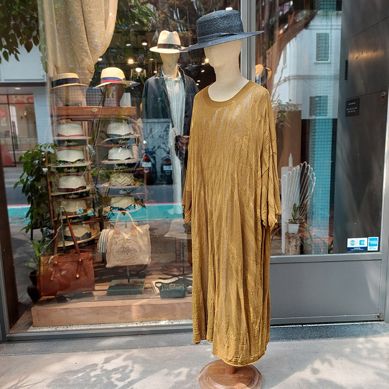義大利設計師品牌/Yellow Cotton Dress - OBEIOBEI