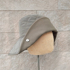 Doria/Military Green Quilted Hat - OBEIOBEI