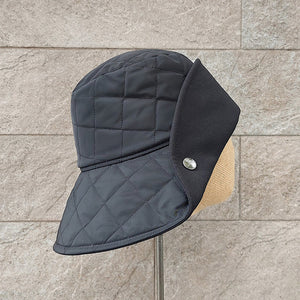 Doria/Black Quilted Hat - OBEIOBEI