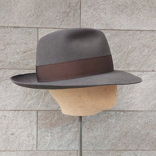 Load image into Gallery viewer, Borsalino/Brown fedora hat(Wild brim) - OBEIOBEI