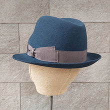 Load image into Gallery viewer, Borsalino/Blue Grey Felt Hat(Small brim) - OBEIOBEI