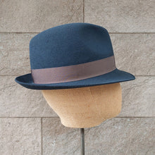Load image into Gallery viewer, Borsalino/Blue Grey Felt Hat(Small brim) - OBEIOBEI