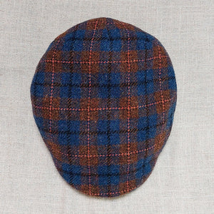Borsalino/Blue-Orange Check Cap - OBEIOBEI