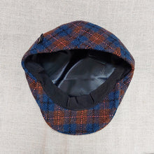 Load image into Gallery viewer, Borsalino/Blue-Orange Check Cap - OBEIOBEI