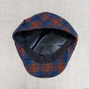 Borsalino/Blue-Orange Check Cap - OBEIOBEI