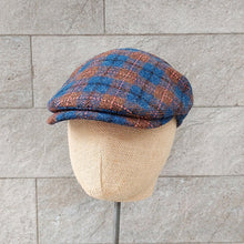 Load image into Gallery viewer, Borsalino/Blue-Orange Check Cap - OBEIOBEI