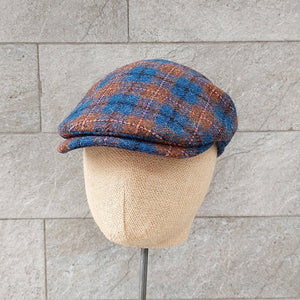 Borsalino/Blue-Orange Check Cap - OBEIOBEI