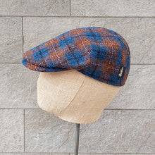 Load image into Gallery viewer, Borsalino/Blue-Orange Check Cap - OBEIOBEI