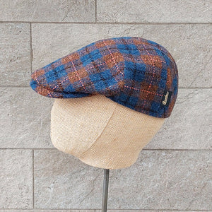 Borsalino/Blue-Orange Check Cap - OBEIOBEI