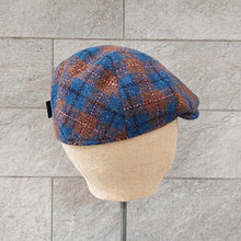 Load image into Gallery viewer, Borsalino/Blue-Orange Check Cap - OBEIOBEI