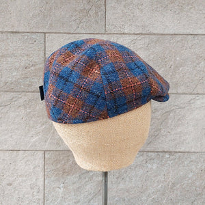 Borsalino/Blue-Orange Check Cap - OBEIOBEI