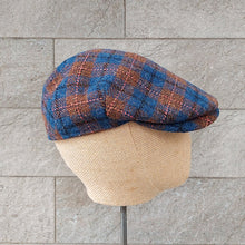 Load image into Gallery viewer, Borsalino/Blue-Orange Check Cap - OBEIOBEI