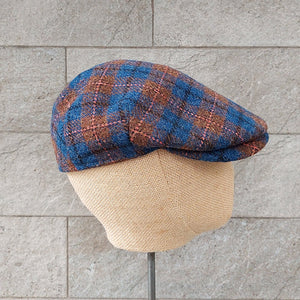 Borsalino/Blue-Orange Check Cap - OBEIOBEI