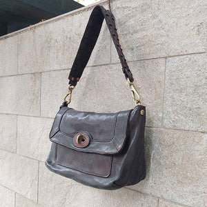 Campomaggi/Leather Shoulder Bag (Camel/Brown) - OBEIOBEI