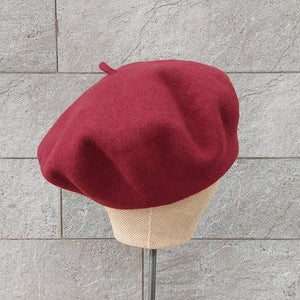 Doria/Wool Beret(Red/Caramel/Burgundy) - OBEIOBEI