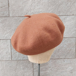 Doria/Wool Beret(Red/Caramel/Burgundy) - OBEIOBEI