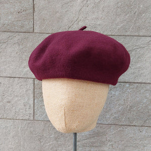 Doria/Wool Beret(Red/Caramel/Burgundy) - OBEIOBEI