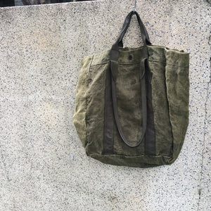 Delle Cose/Canvas tote bag(Purple/Military green) - OBEIOBEI