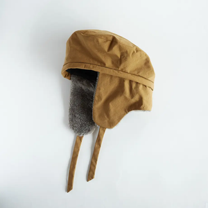 日本設計師帽款/Two-ways Aviator Hat (Black/Brown) - OBEIOBEI