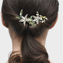 Load image into Gallery viewer, Cecilie Boccara/Enamel hair comb with Swarovski crystal - OBEIOBEI