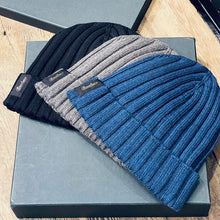 Load image into Gallery viewer, Borsalino/Cashwool knitting cap(Denim/Black) - OBEIOBEI