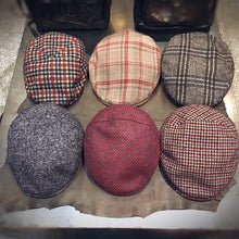 Load image into Gallery viewer, Doria/Beige Check Flat Cap - OBEIOBEI