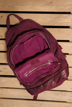 Load image into Gallery viewer, Delle Cose/Purple canvas backpack - OBEIOBEI