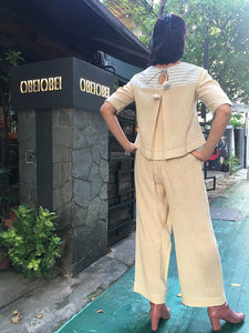 ITR/Light yellow stripe pants - OBEIOBEI