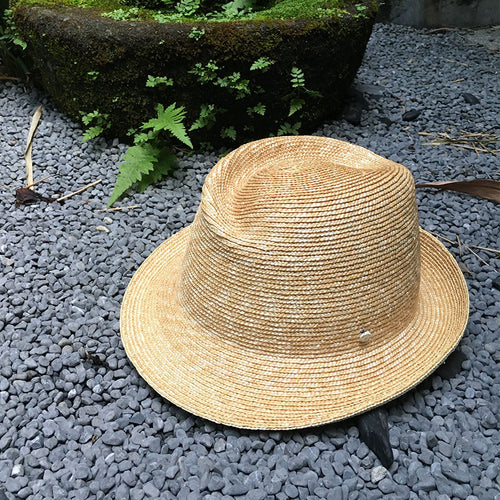 日本設計師草帽/Braided straw hat-Natural - OBEIOBEI
